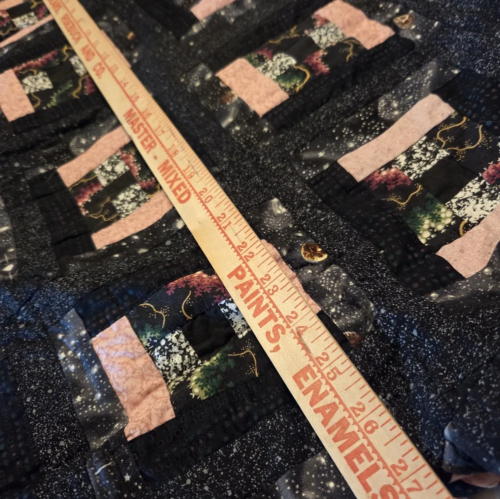 Grandma's Vintage Hand‎ made Quilt Block Quilted Jacket XL Patchwork Grandmacore